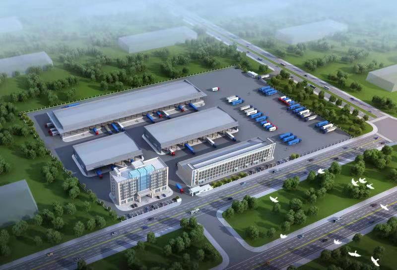 捷順達(dá)物流園項(xiàng)目建設(shè)整體工程，已完成一半